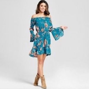 New Floral off the shoulder dress xxl women